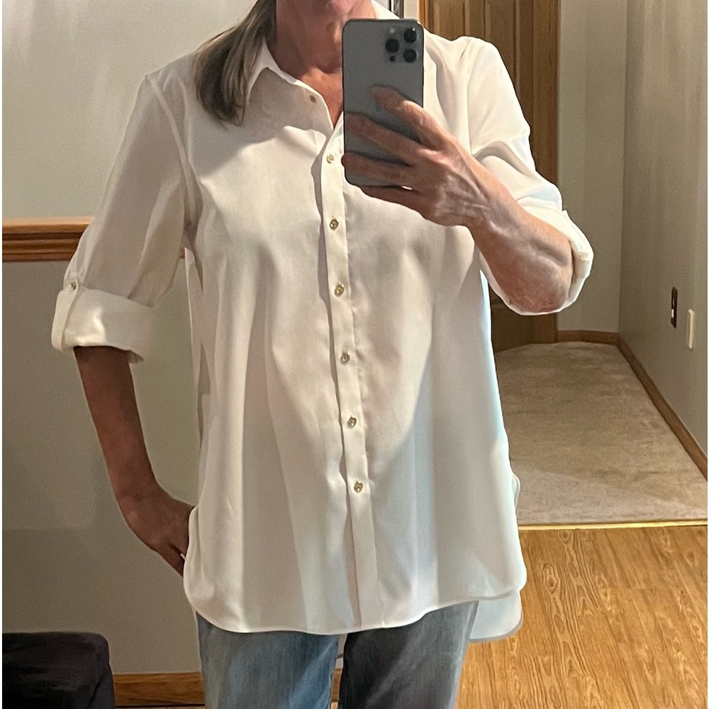 Calvin Klein women’s white blouse xl never worn!